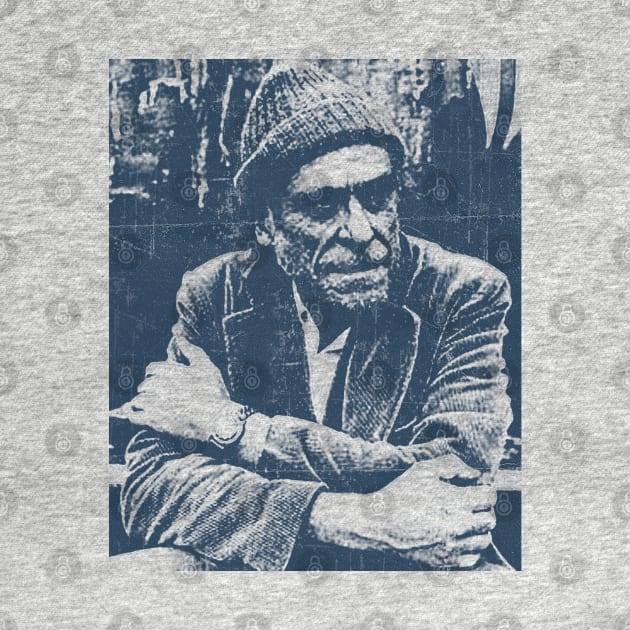 Charles Bukowski - Blue Vintage Color by Campfire Classic